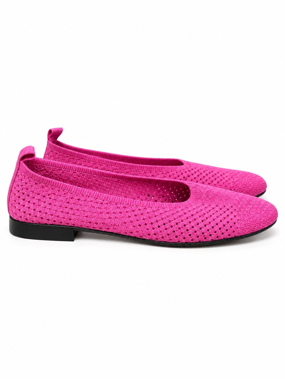 Thierry Rabotin Womens 39 9 Pink Knit Ballet Flats Slip On Designer Shoes Italy